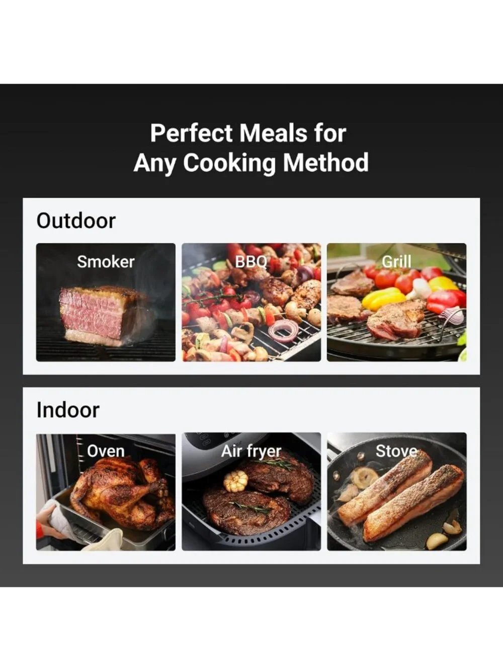 Smart Wireless Meat Thermometer with Standalone Base - Accurate Cooking Tool